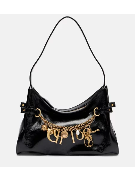 Pandantiv Chloé din piele negru
