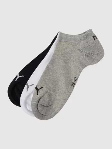Krótkie skarpety z detalami z logo w zestawie 3 szt. Puma szare
