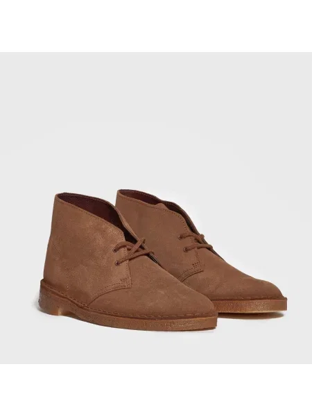 Botki Clarks zamszowe brązowe