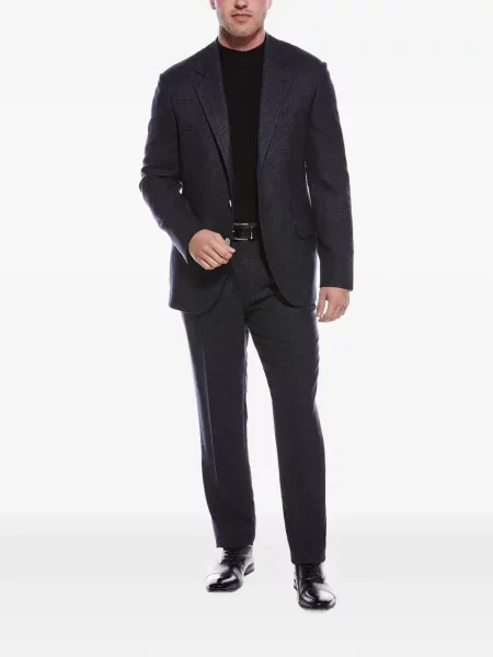 Costum Brunello Cucinelli în carouri albastru