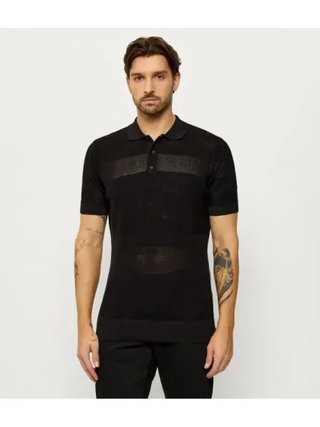 KARL LAGERFELD Tricou polo negru