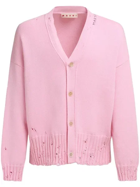 Cardigan Marni zdrențuiți roz