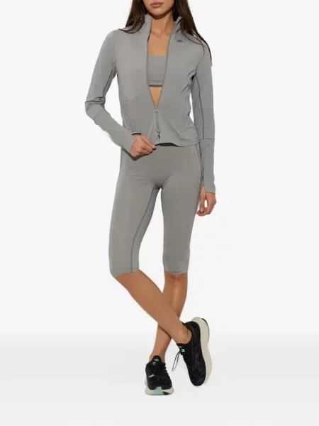 Sală de gimnastică lung sutien Adidas din piele negru