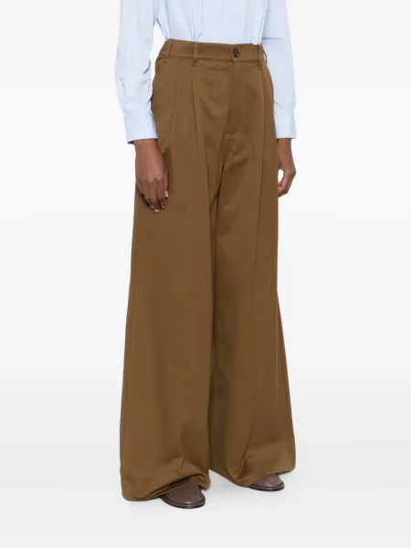 Spodnie Soeur plisowane brązowe