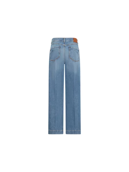 Szerokie jeansy Sportmax niebieskie