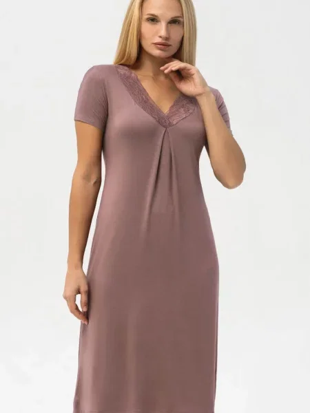 Короткая ночная рубашка Roksana коричневая