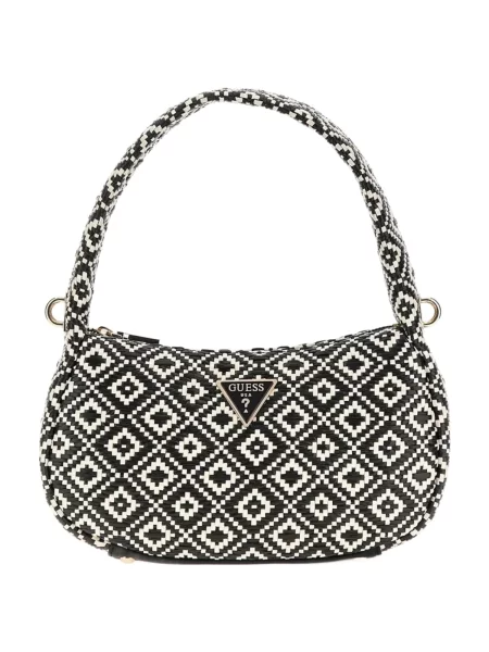 GUESS Geantă de umăr Rianee Hobo' negru