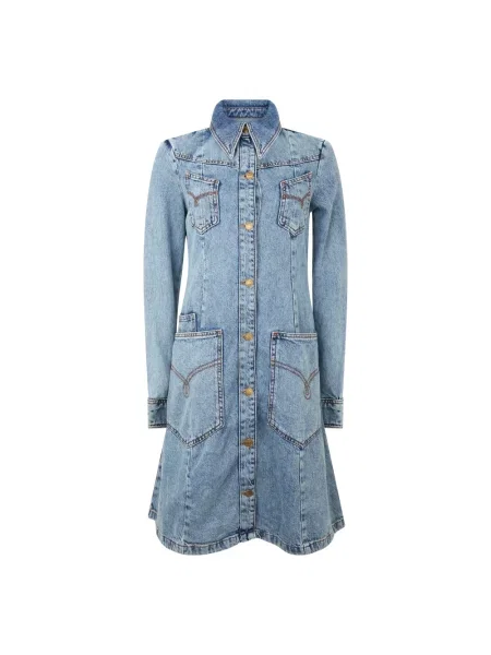 Sukienka jeansowa Moschino niebieska