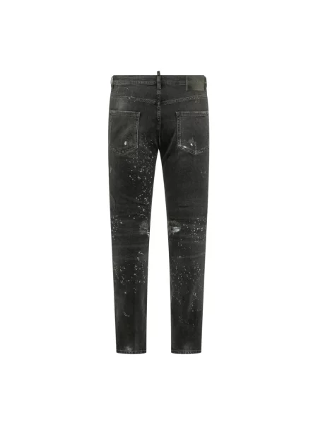 Jeansy Dsquared2 typu teddy czarne