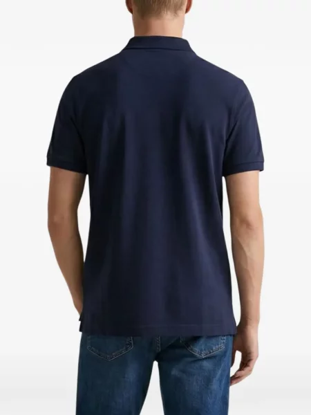 Scurt tricou polo Gant cu autograf albastru