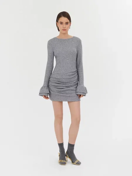Платье мини Fashionista серое