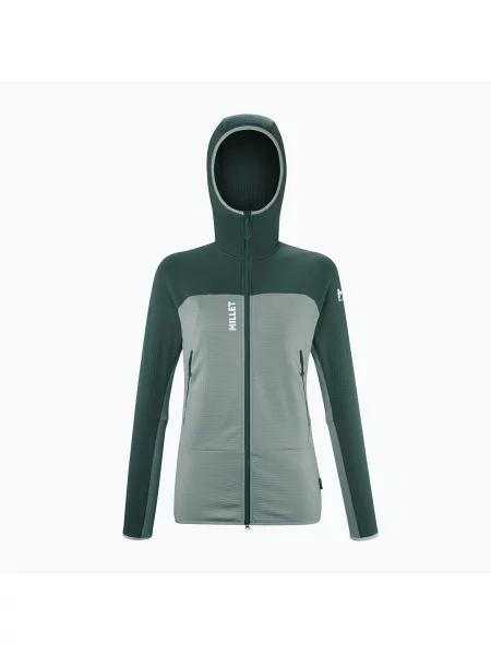 Bluza Millet Fusion Grid Hoodie seaweed/bottle zielona