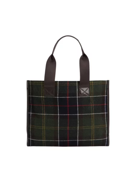 Barbour torebka z wełną zielona