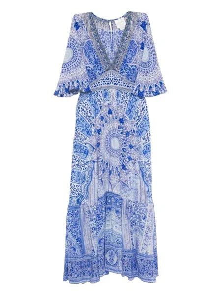 Rochie Camilla cu imagine de costum albastru