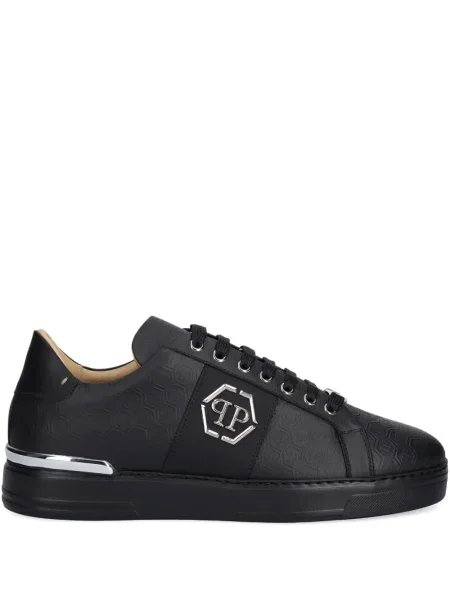 Sneakerși Philipp Plein cu șireturi din dantelă negru