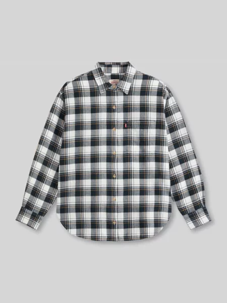 Bluzka koszulowa o kroju regular fit z detalem z logo Levi's beżowa