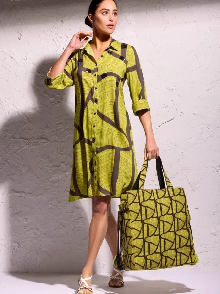 Пляжное платье-рубашка на