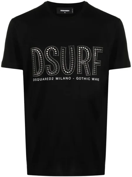 Scurt tricou Dsquared2 cu tepi negru