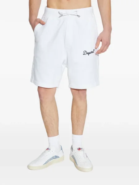 Pantaloni scurți Dsquared2 cu broderie alb