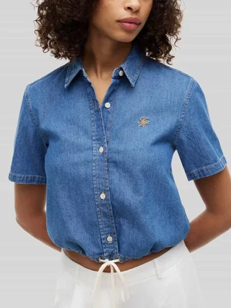 Tommy Hilfiger Bluzka Dżinsowa blau błękitna