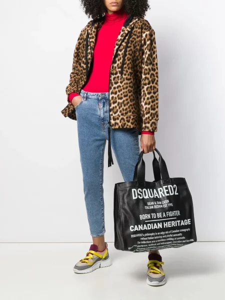 Слаб подрязан дънки skinny fit Dsquared2 синьо