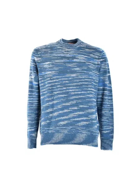 Dzianinowy sweter Missoni niebieski