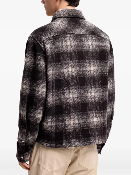 Kostkovaná košile Moncler jersey černá