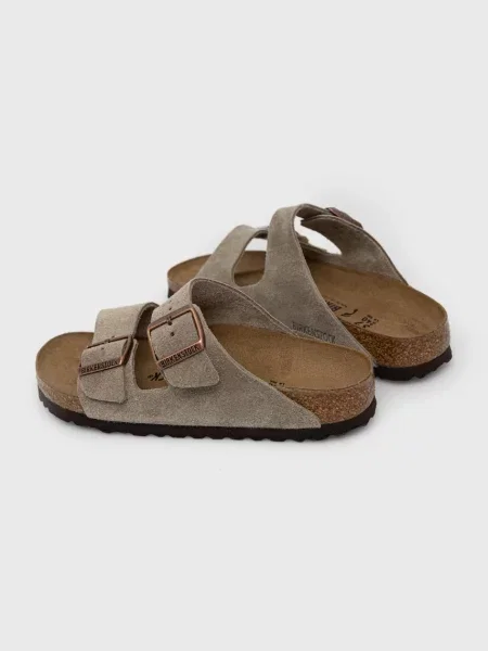 Birkenstock papuci din piele Arizona VL maro