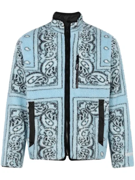 Geacă Supreme din fleece cu imagine albastru