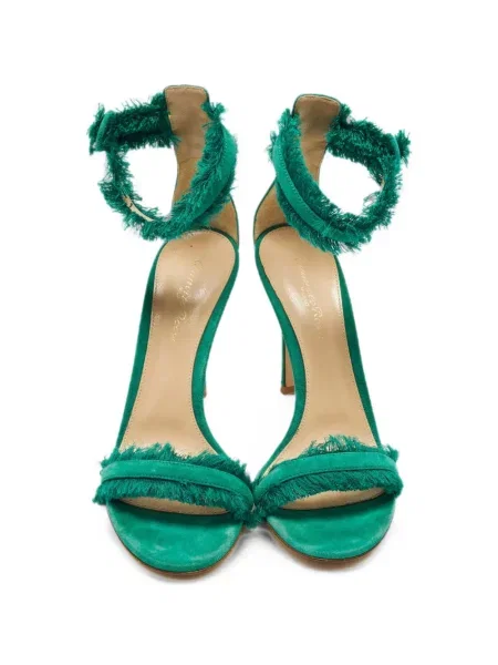 Sandale Gianvito Rossi cu franjuri verde