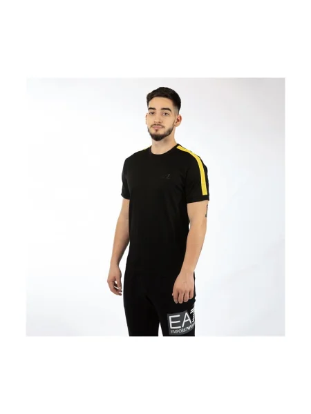 Tričko Emporio Armani s autogramom čierna