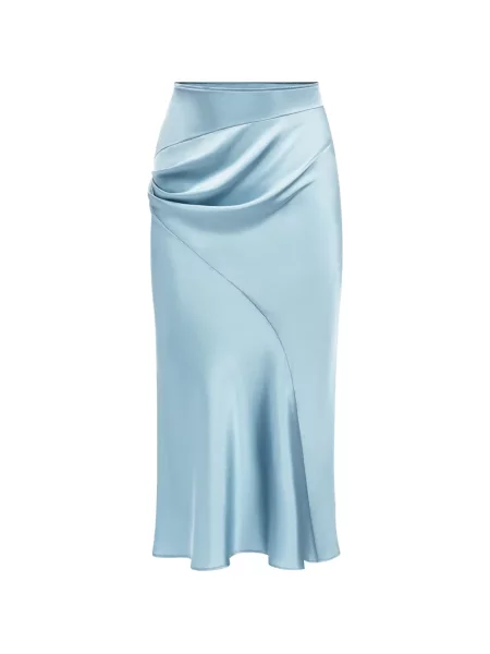 Fustă midi Nina Ricci drapată albastru