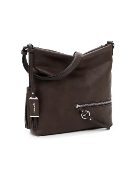 Torebka crossbody Tamaris skórzana brązowa
