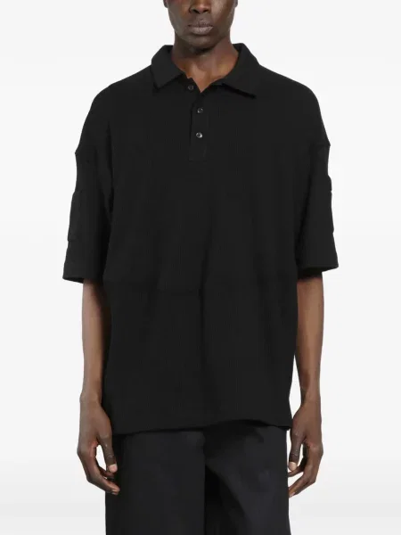Scurt tricou polo Bryan Jimenèz tricotate negru