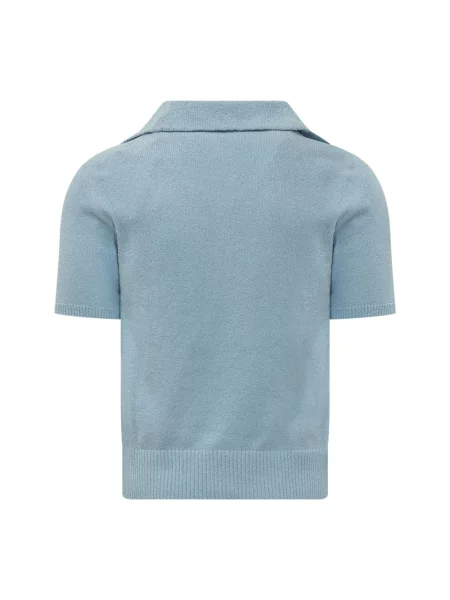 Dzianinowy sweter Dolce And Gabbana niebieski