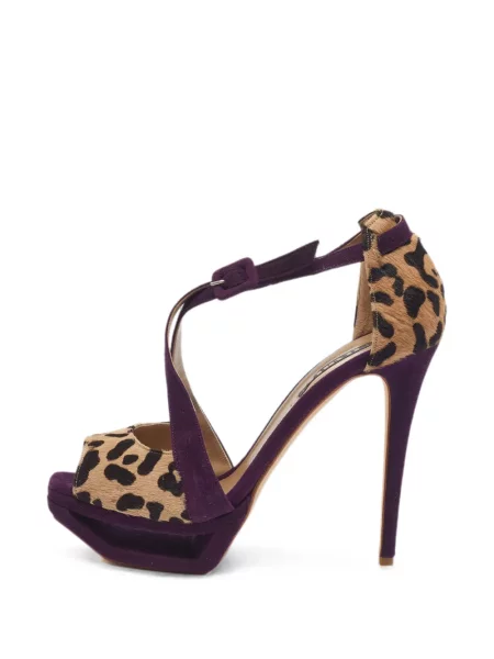 Sandale Le Silla cu platformă cu imagine cu model leopard violet