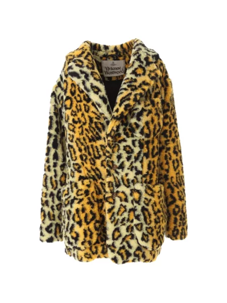Kaput Vivienne Westwood s printom s leopard uzorkom narančasta