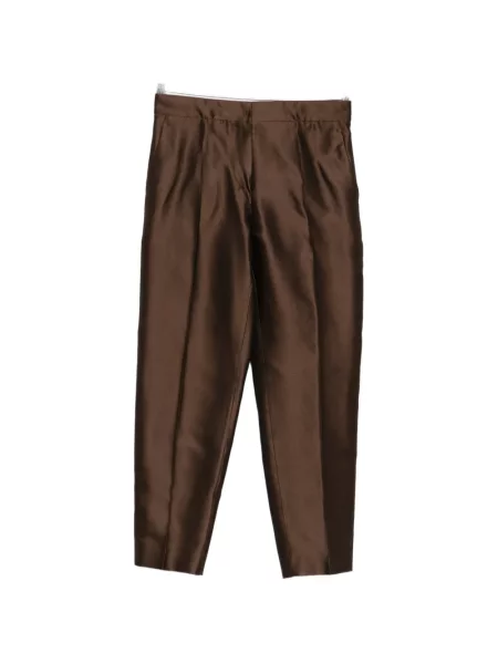 Pantaloni Max Mara plisate maro