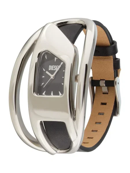 DIESEL Ceas analogic / argintiu negru
