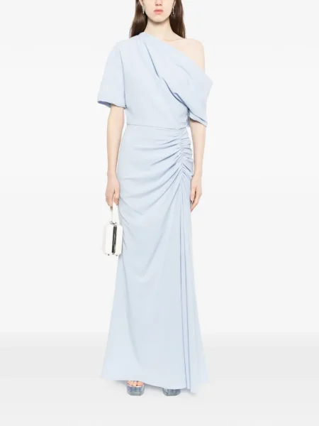 Maxi rochie maxi Amsale din crep de costum albastru