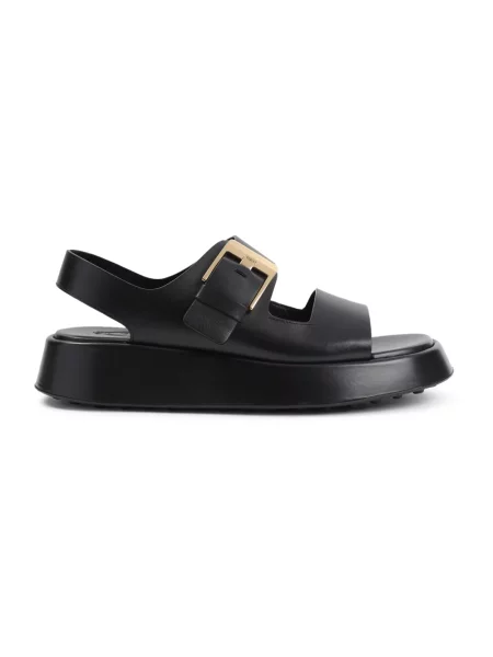 Sandały Tod's skórzane czarne