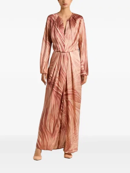 Rochie maxi Kiton din satin roz