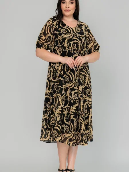 Платье миди All Posa черное