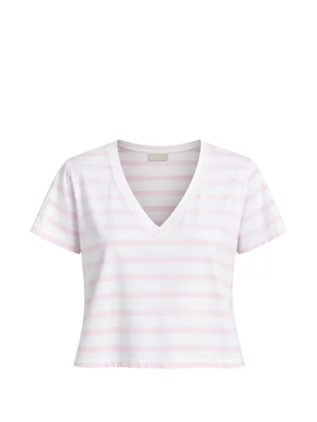 Tricou Askk Ny cu decolteu în V alb