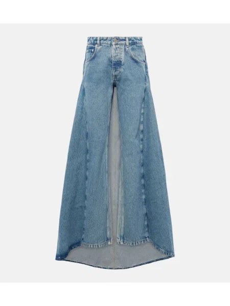 Maksi sukienka jeansowa Jean Paul Gaultier garniturowa niebieska