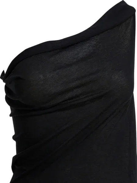 Top Rick Owens drapat cu un umăr gol negru
