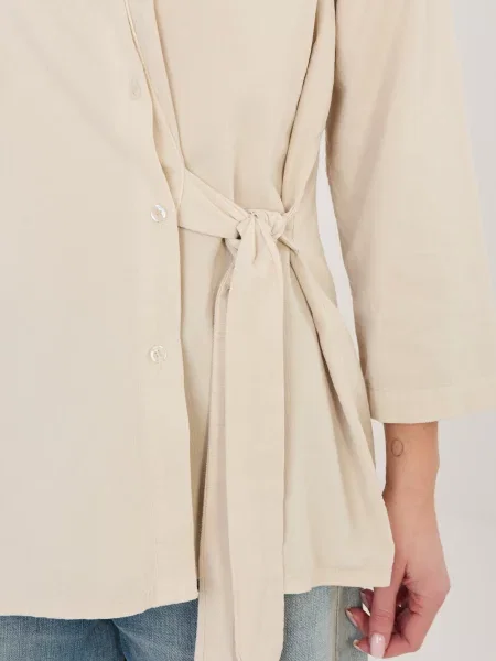 Cămașă Rue Paris cu legături bej