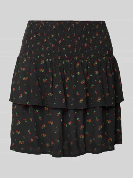 Spódnica mini z efektem dwóch warstw Review czarna