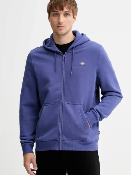 Mikina Dickies s kapucí hladká fialová