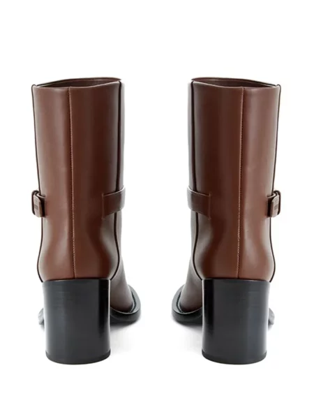 Bőr csatos bakancs Burberry barna